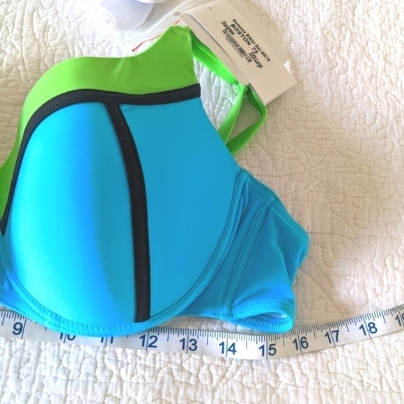 EUROPEAN Neon Bright Blue Bikini 18 / 20 plus size - Picture 6 of 10